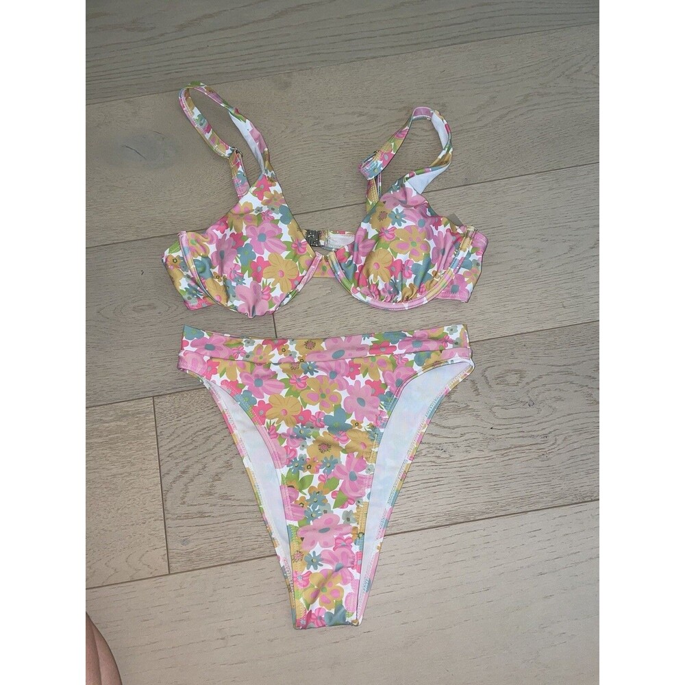 shein flowered bikini